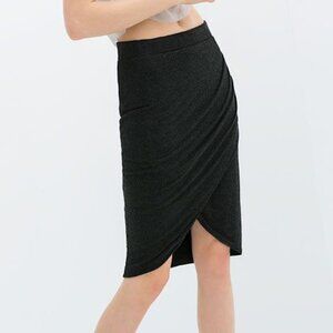 NWT Zara Draped Midi Skirt